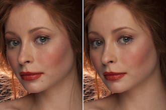 do skin and total retouch at portrait photos