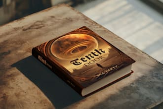 design a fiction book cover with an ai cover image