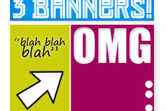design and make 3 banners