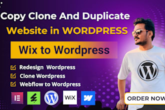 copy clone website, wordpress migration, wix to wordpress website migration