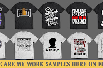 do amazing and professionally tshirts typographic designs