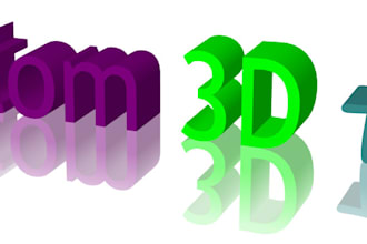 make a custom 3D text for your website, Facebook etc