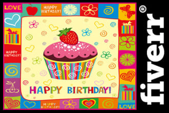 design birthday banners, posters for any theme