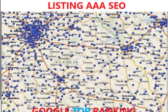 create manually 12000 point local google map listing aaa SEO