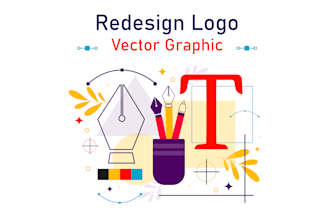 redesign logo, creation, edit, modify, recreate, vectorize