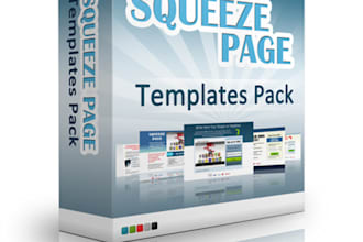 give you 25 professionally designed, CUSTOMIZABLE squeeze pages within 24hrs