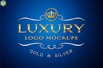 mockup your logo into luxurious and elegant style