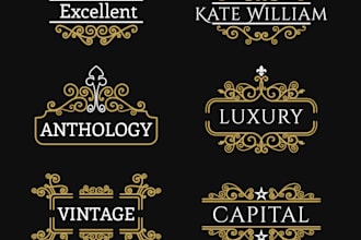 design unique vintage retro logo in 24hr