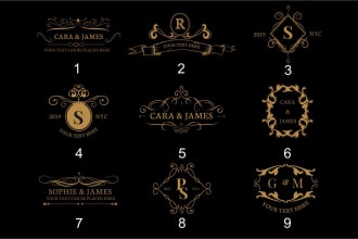create a luxury wedding logo