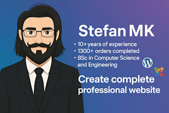 create complete professional website