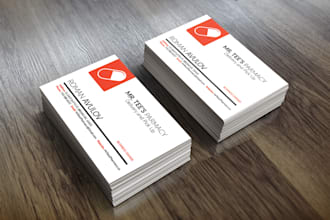 design a flat minimalist card for your business