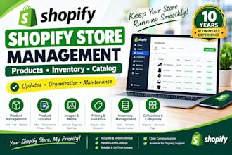 manage your shopify products, inventory and store catalog