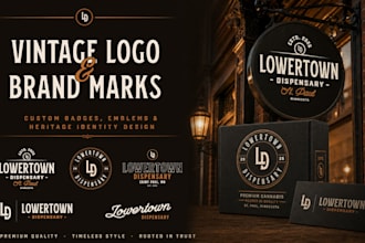 design a premium vintage logo and heritage badge