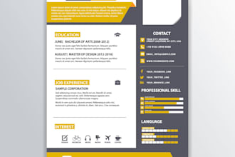 design exquisite resume and cover latter
