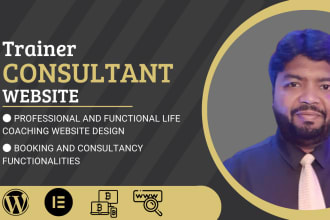 design a website for speaker, trainer and consultant