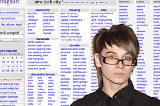 post 3 ads on craigslist using my account