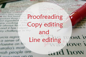 proofread, copy edit and line edit up to 2000 words