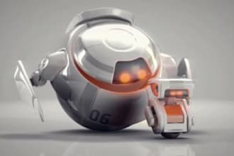 create Cool Awesome ROBOTS 3D Logo video