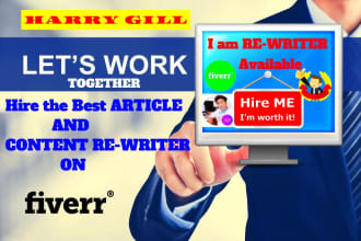 manually rewrite 1 article of 500 words