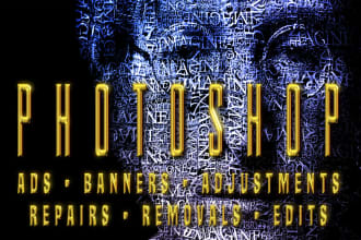 photoshop repair create adjust any logo image picture vectors or banner