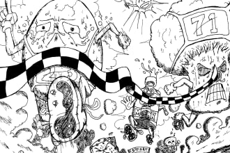 create a detailed hand draw any illustration for you