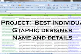 do professional lead generation on web and market research