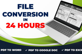 convert pdf to word, pdf to excel or data entry in 24 hours