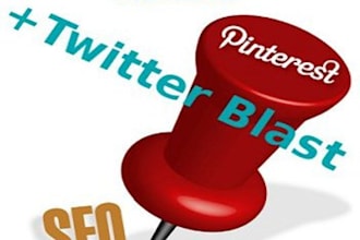 pin repin your website or favorite pin across +10 pinner accounts to max seo +40 total likes to max popularity +Tweet to 15k followers