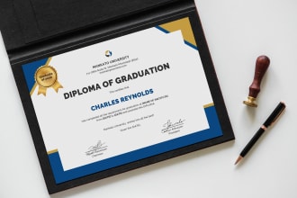 do certificate design, gift, award and church certificate