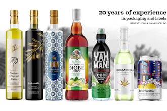 do product packaging, label design or sticker design for any type of product