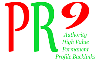create 10 PR9 DoFollow authority profile backlinks from different PR 9 domains