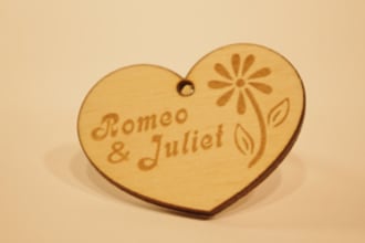 make wooden keychain with your and your LOVE names