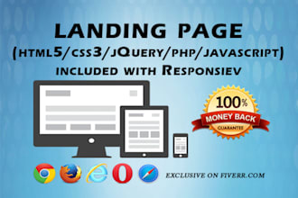 design landing page for your business or personal use