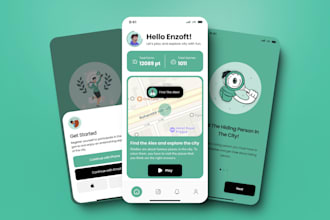 do app design for mobile app, web app, and website UI UX design in figma