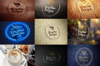 create 30 different 3d mockups of your existing logo