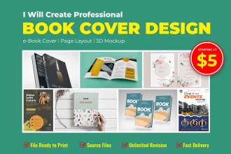 design ebook cover and 3d mockup