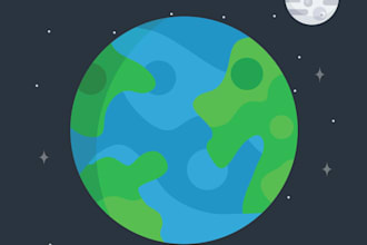 create any flat design illustration
