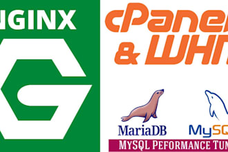 setup cpanel whm or plesk with nginx, php fpm, mariadb, memcached, firewall