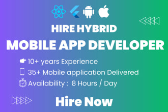 provide expert mobile app development for ios and android