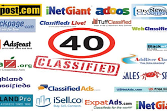 40 classified ads on top rated sites in USA