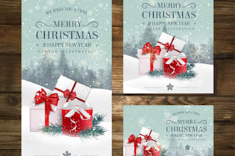 design your christmas card, flyer