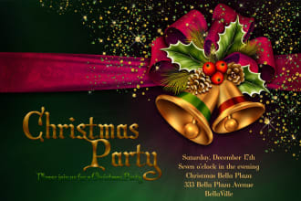 design CHRISTMAS New Year Invitation