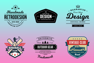 create classic retro vintage logo and brand identity design