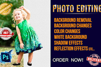 do photoshop editing and background removal