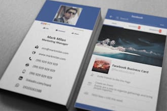 design facebook style business card