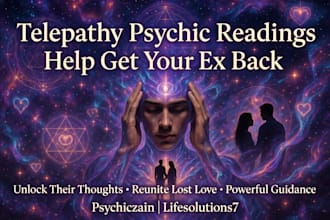 do telepathy psychic reading  and help to get your ex back