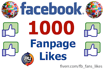 add 1000 Real Facebook Likes, Fans to your Fan Page
