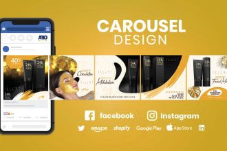 design carousel for facebook, instagram ads, store page
