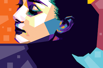 draw your photo into pop art portrait for any purpose