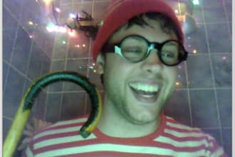 dress up as Wheres Waldo and Take a Picture OR Video with your Message